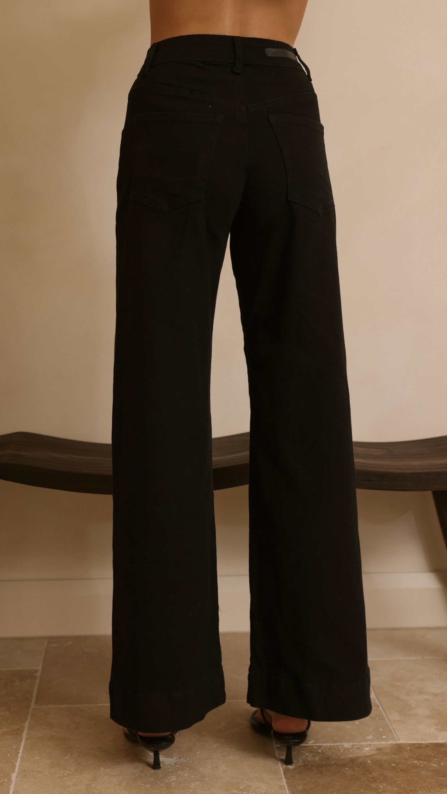 Zandra Wide Leg Jeans - Black