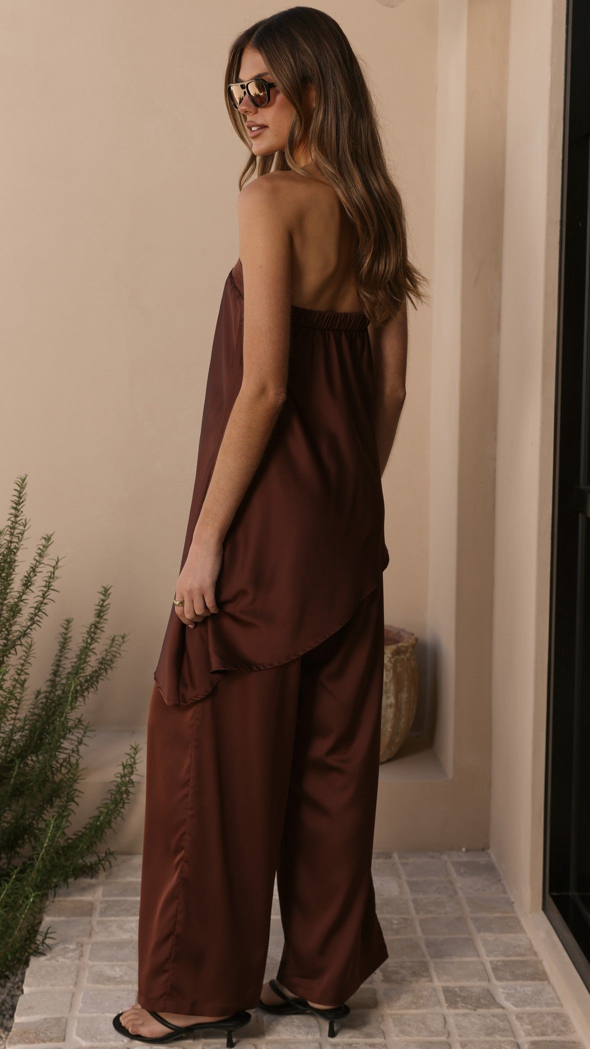 Tova Strapless Top - Chocolate