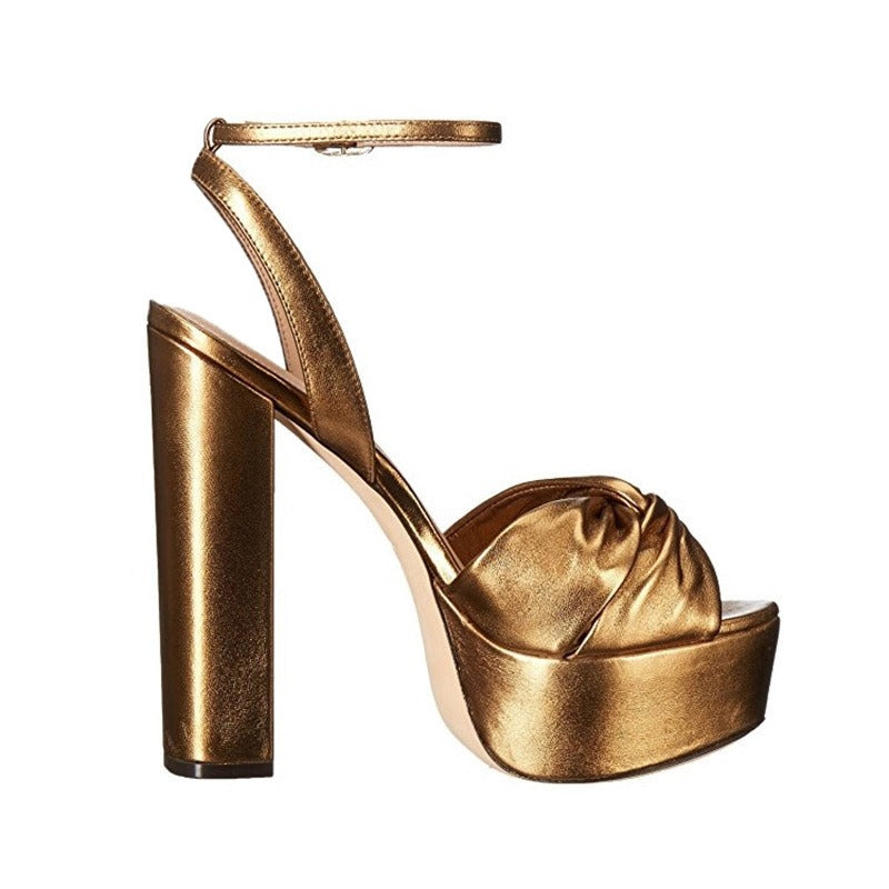 Gold Goddess Ankle Strap Sandals