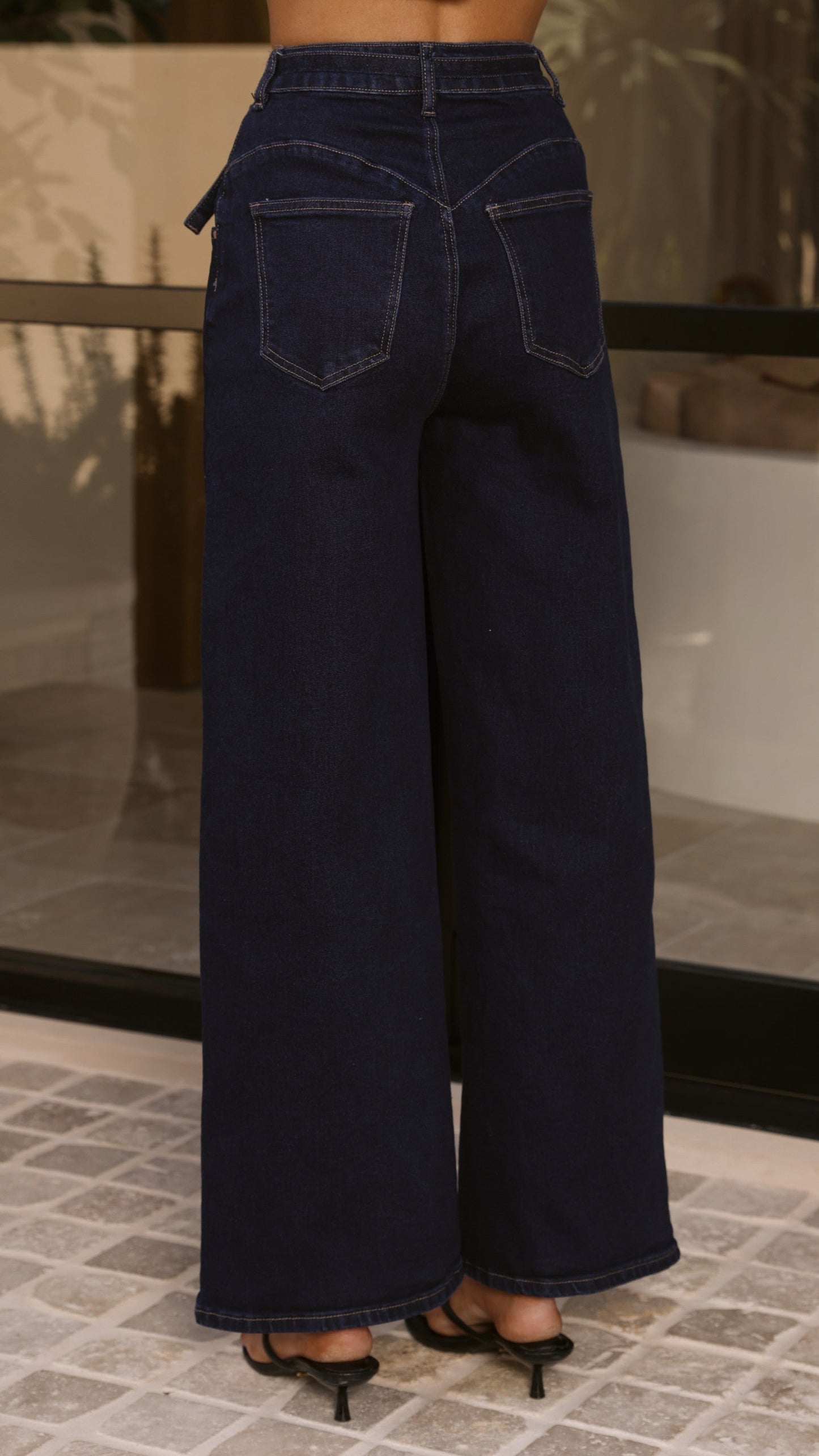 Nyra Wide Leg Jeans - Indigo