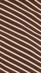 Tiarna Side Ruched Tee - Brown/White Stripe