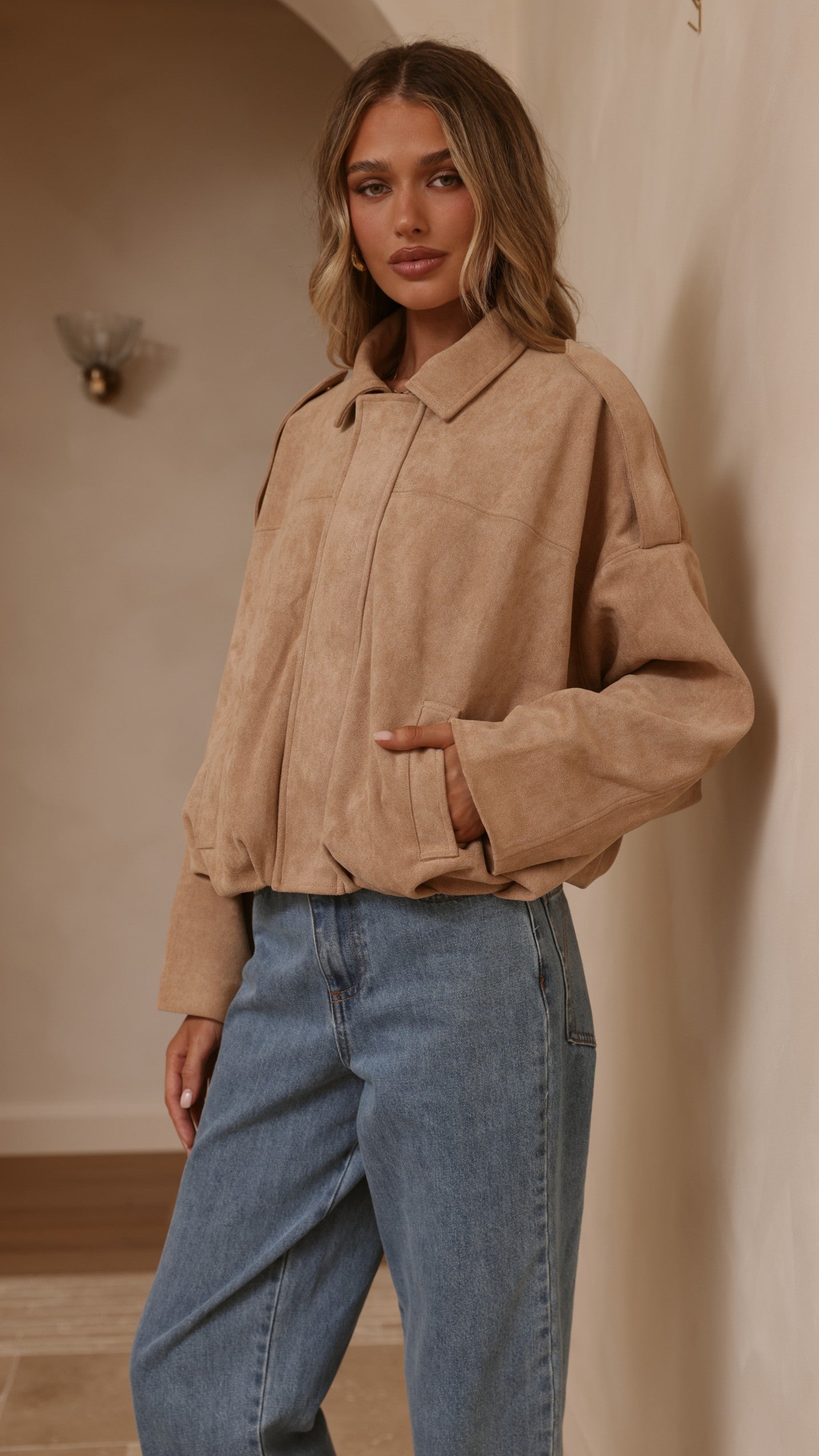 Leela Bomber Jacket - Camel