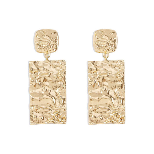 Geometric Retro Creative Alloy Pleated Earrings