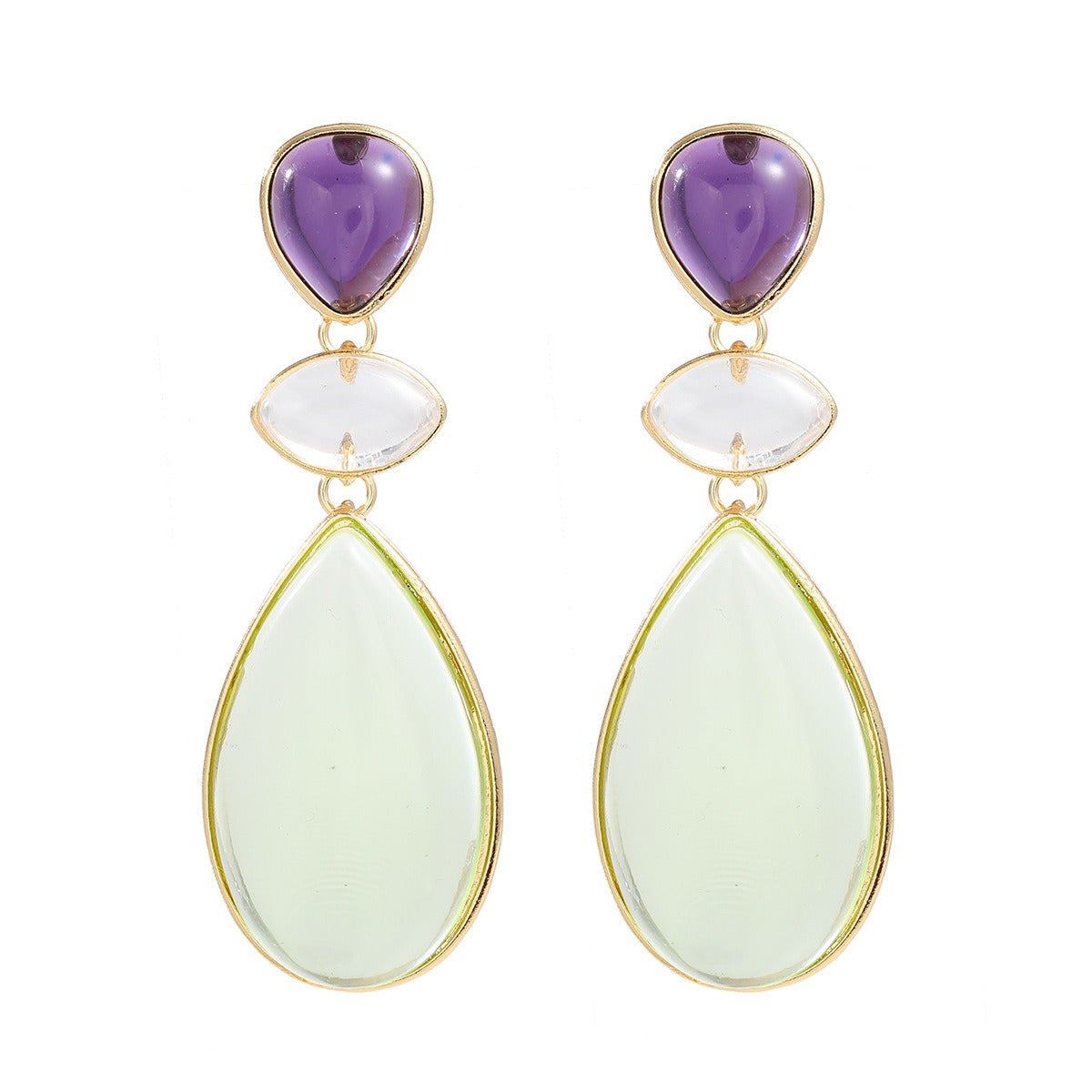Water Drop Morandi Color Earrings