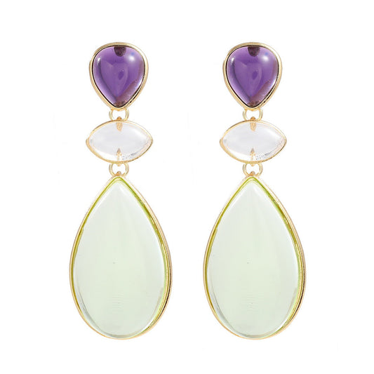 Water Drop Morandi Color Earrings