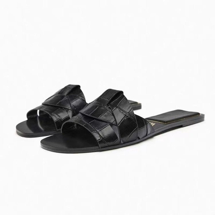 Casual Cross Band Flat Sandals