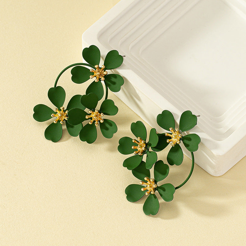 Vintage Flower Winter Earrings