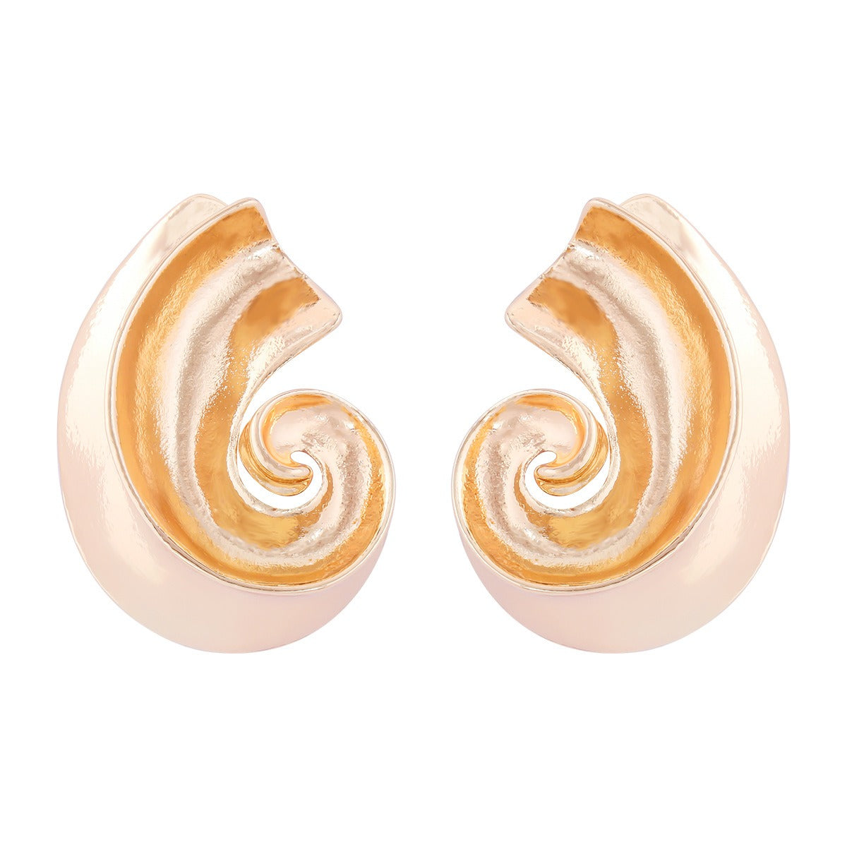 Twisted Electroplated Alloy Earrings