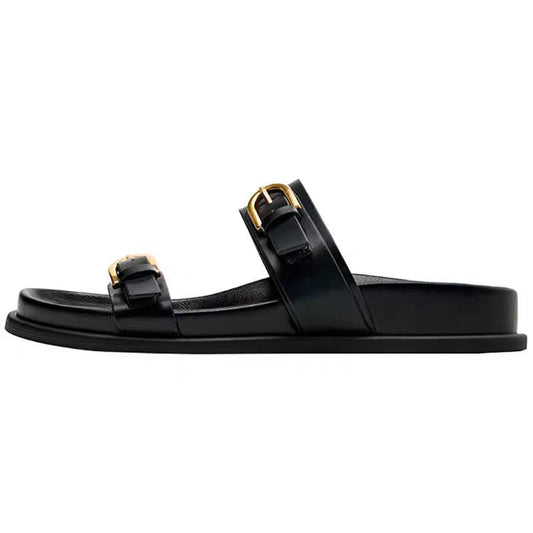 Open Toe Buckle Beach Sandals