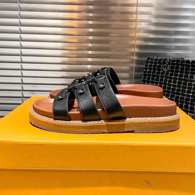 Open Toe Flat Platform Rome Sandals