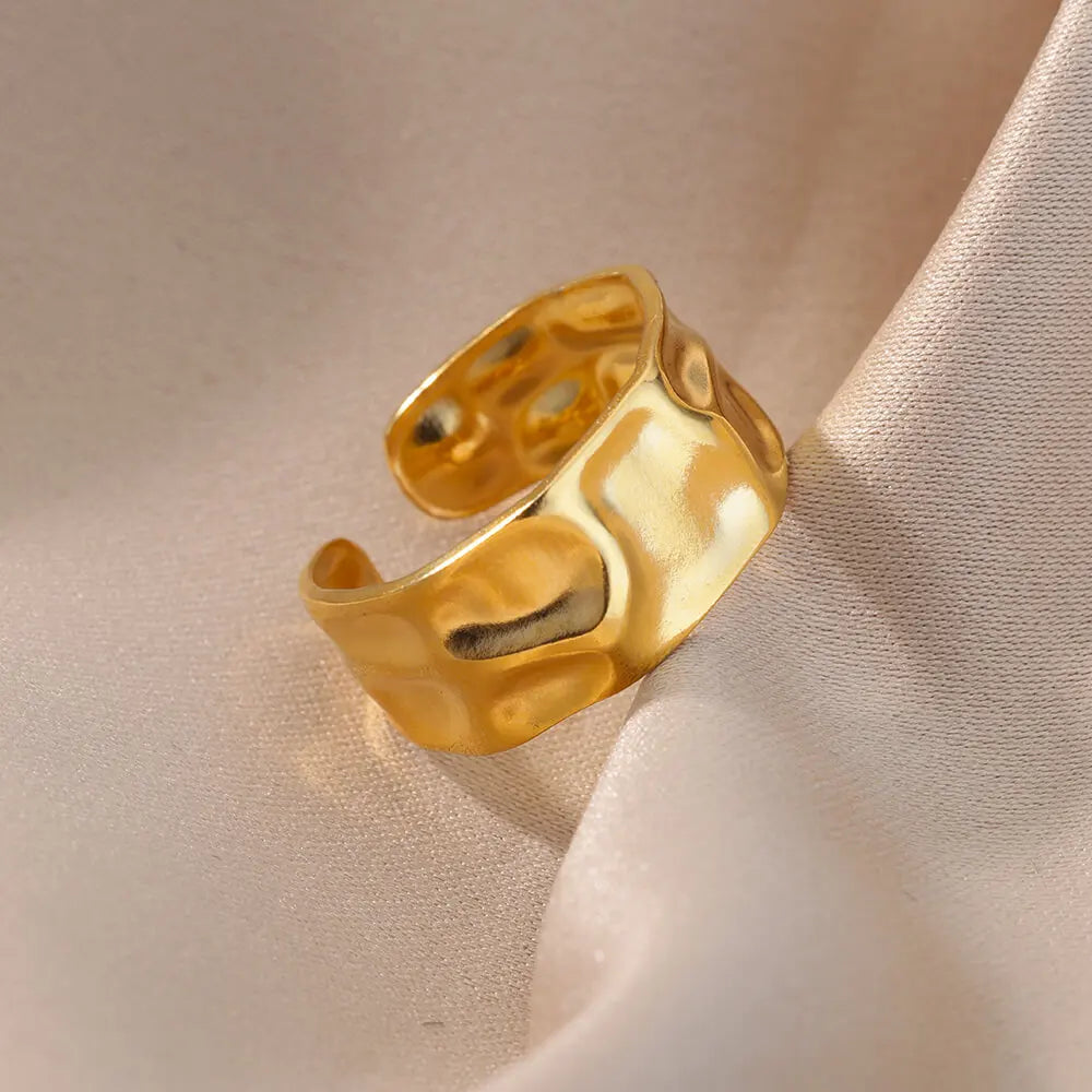 Irregular Geometric Open Cuff Rings