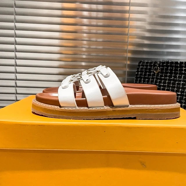 Open Toe Flat Platform Rome Sandals