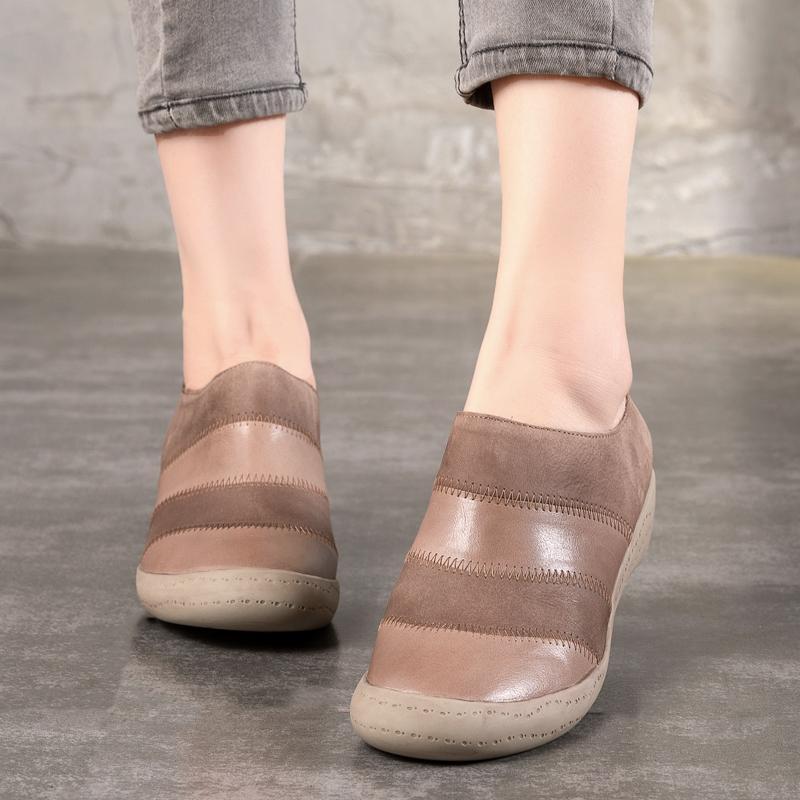 New Women's Leather Retro Casual Shoes