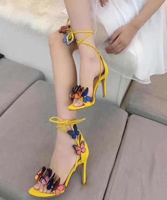 New Summer Strap Butterfly Stiletto High Heel Sandals