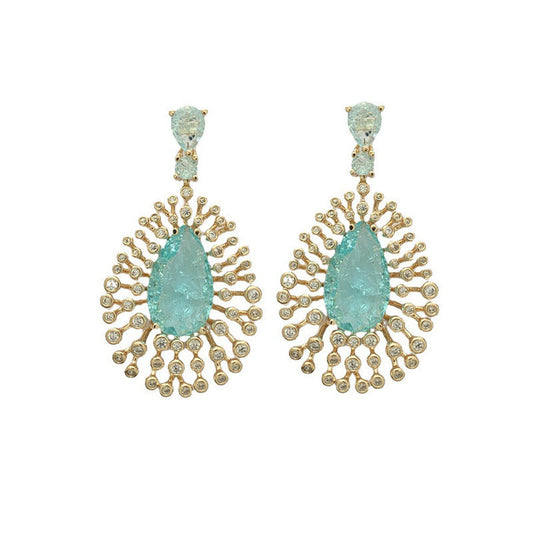 Pre Order:  Blue Cubic Zirconia Earrings