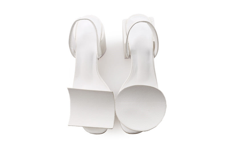 Chunky Heel Back Strap Open Toe Sandals