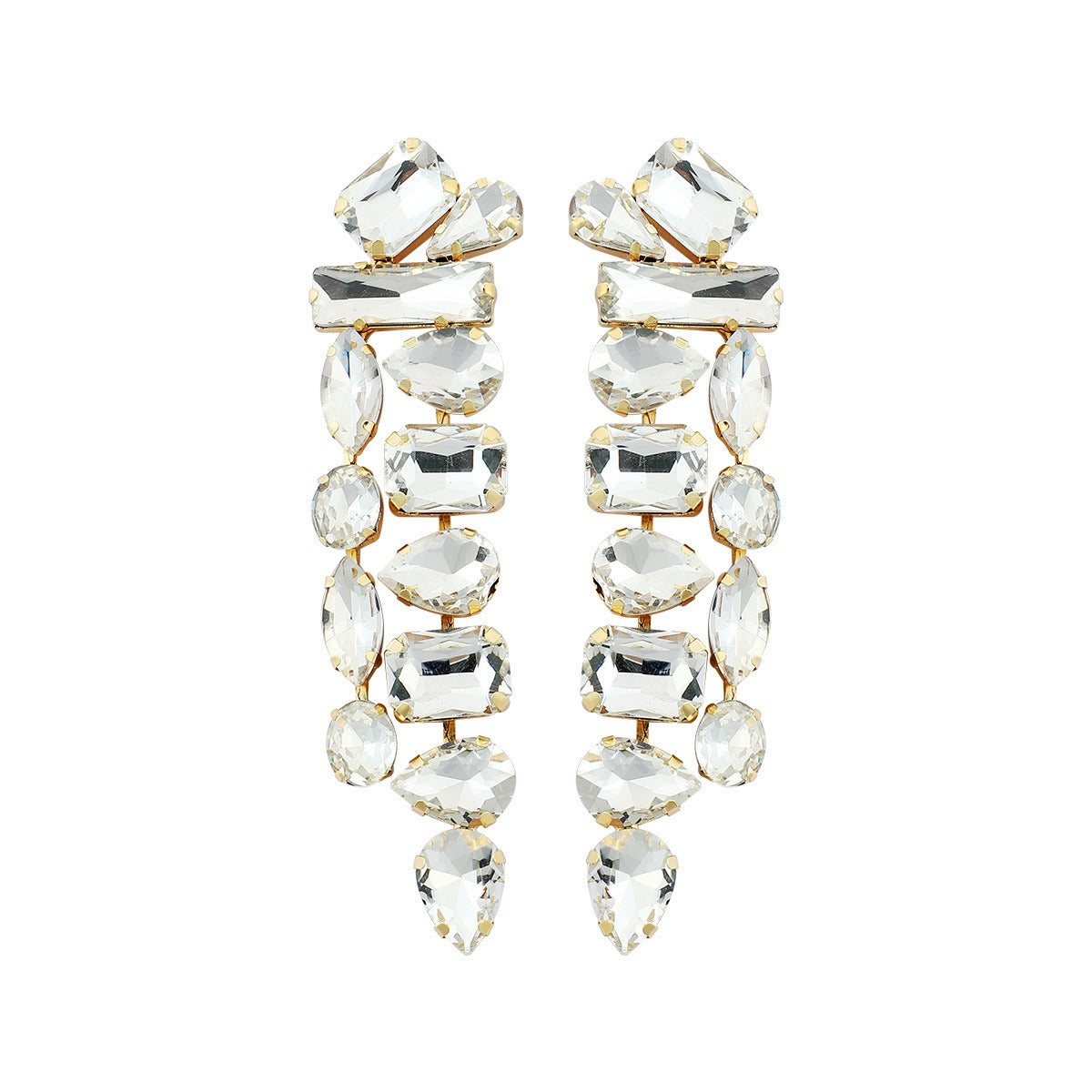 Sparkly Diamond Alloy Geometric Earrings