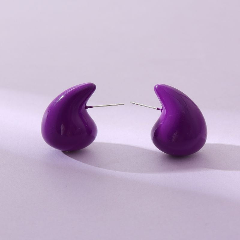 Diamond Studded Colorful Stud Earrings