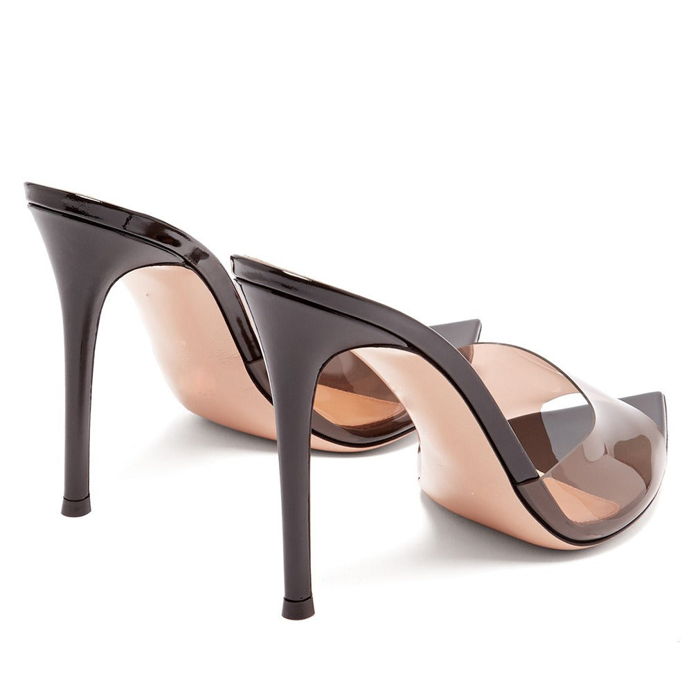 Brown Pointed Fish Beak Sandals