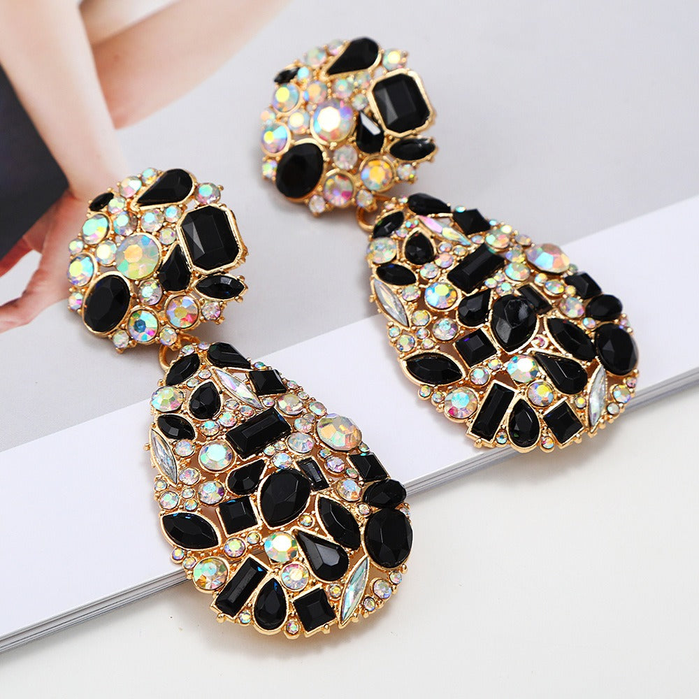 Water Drop Crystal Pendant Earrings