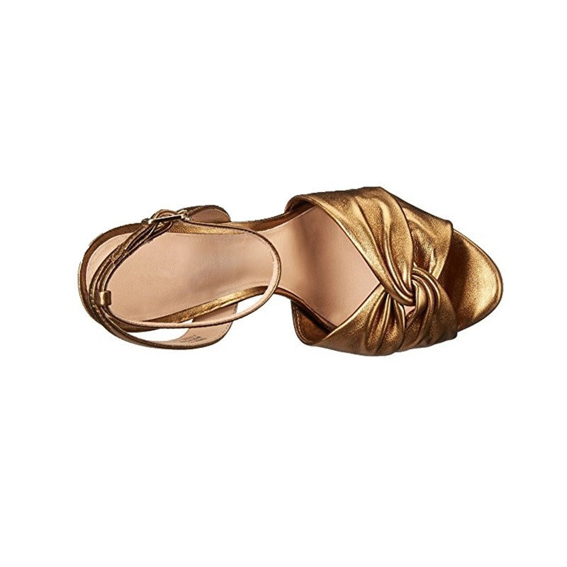 Gold Goddess Ankle Strap Sandals