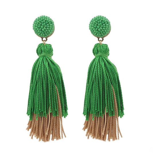 Pre Order:  Bohemian Double Layered Tassel Earrings