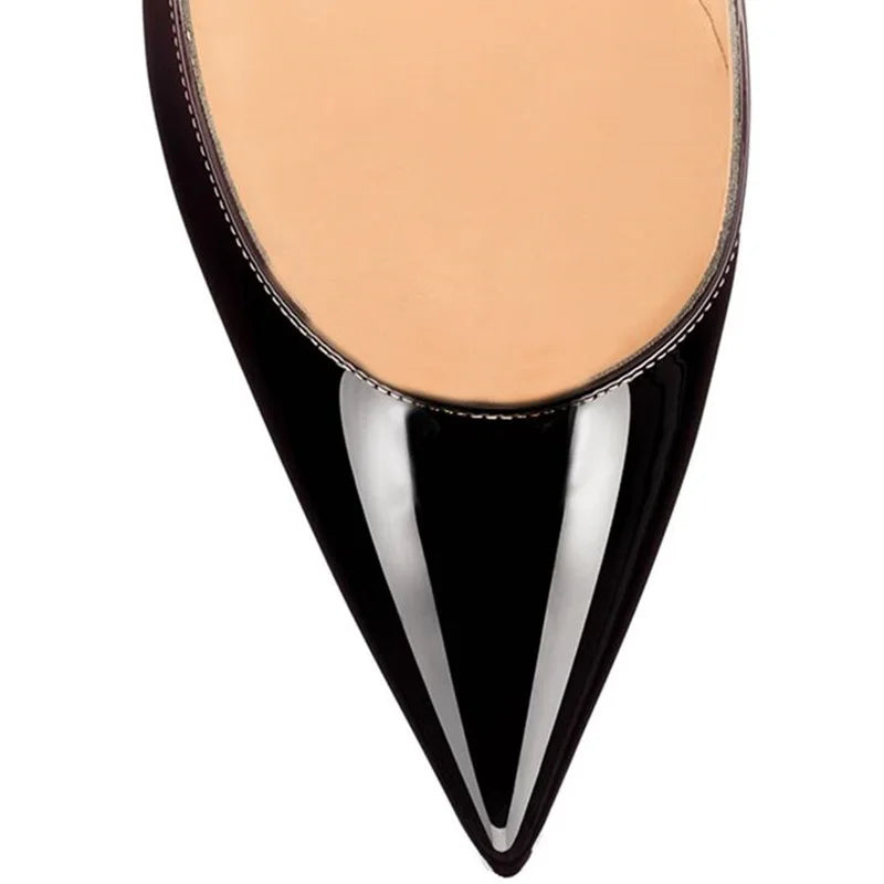 Gradient Faux Leather Pointed-Toe Shoes