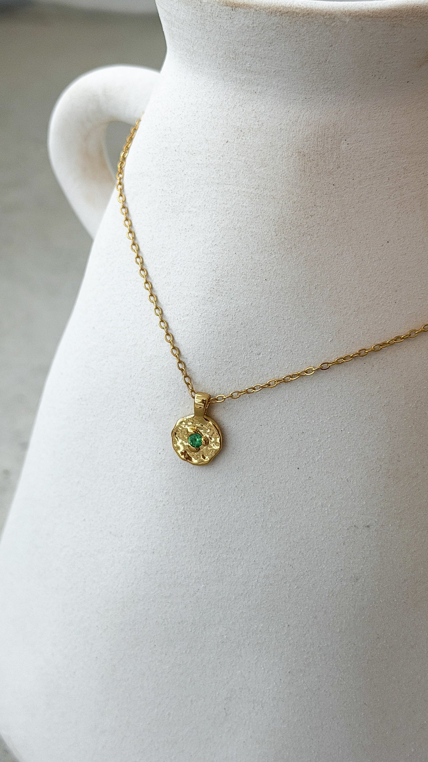 May Birthstone Necklace - Emerald
