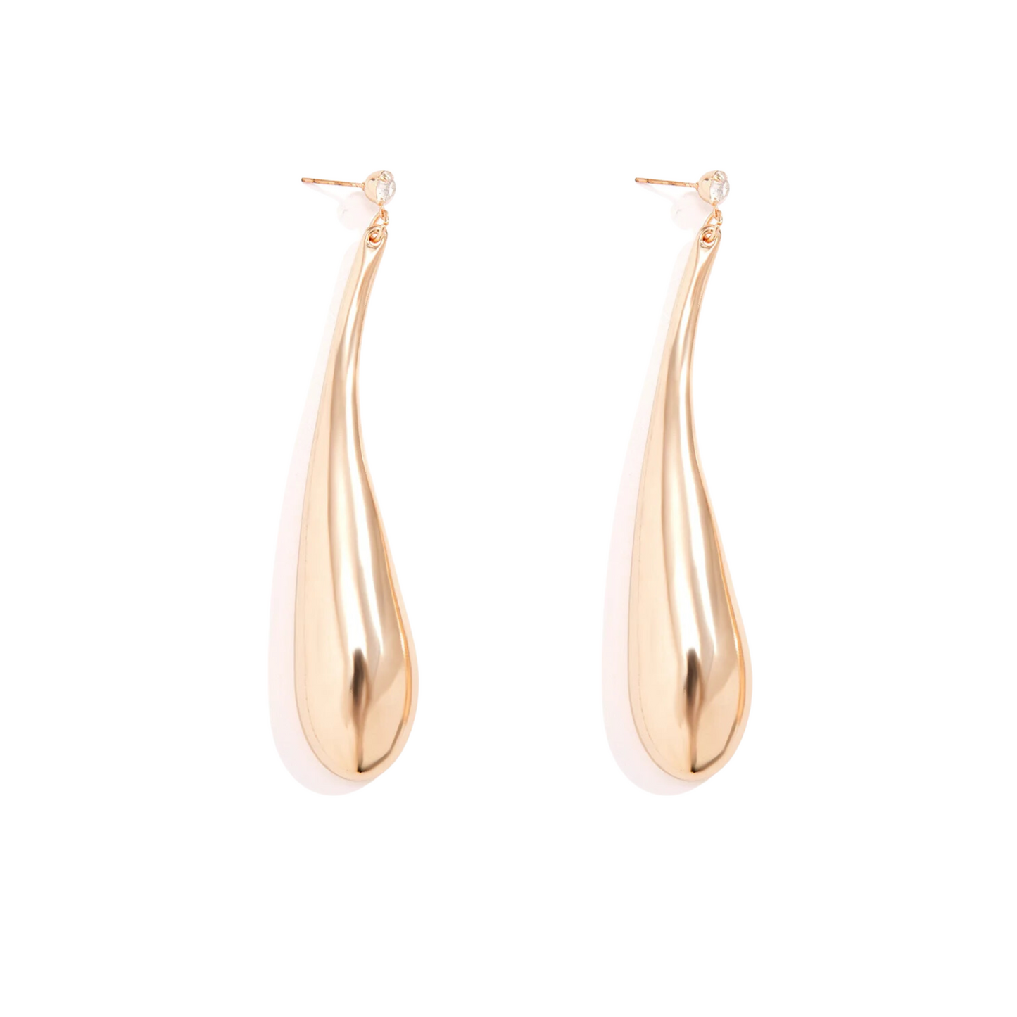Oversized Teardrop Earrings - Necklace