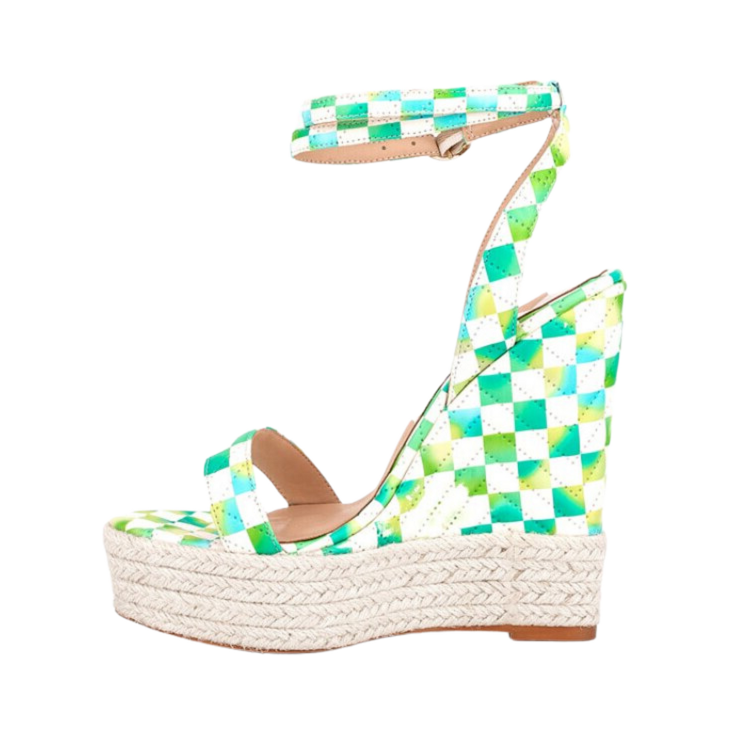 Checkered Wedge Heel 14CM Sandals