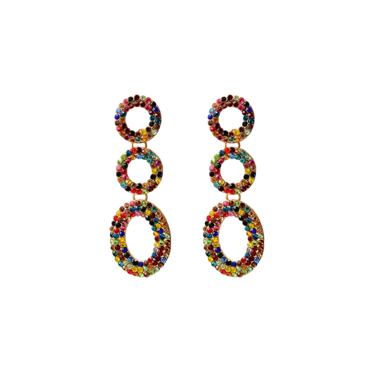 Triple Hoops Dangle Earrings