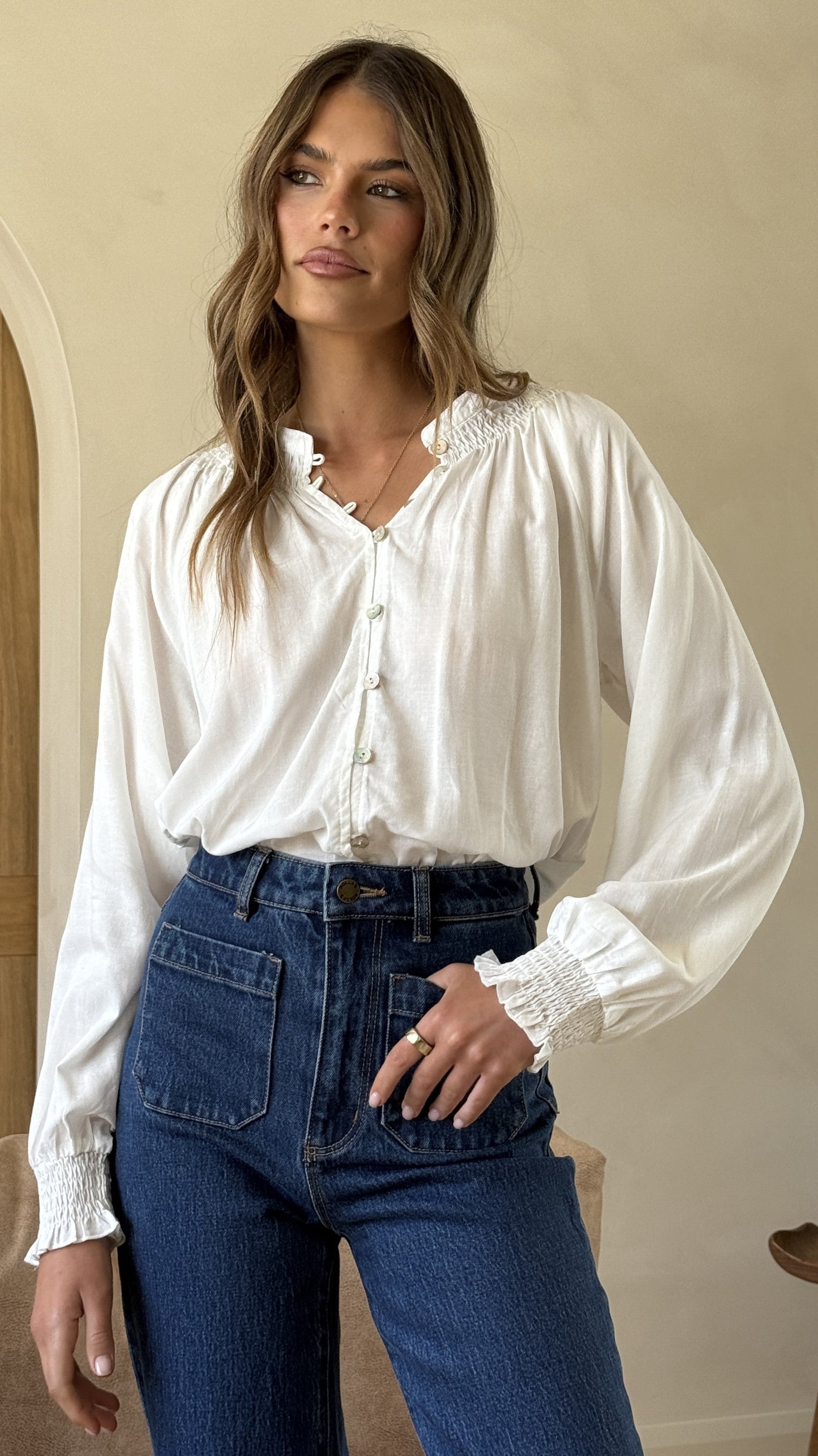 Solana Top - White