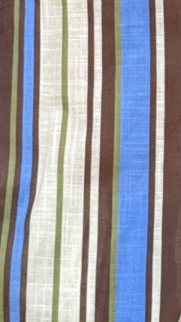 Calliope Strapless Top and Shorts Set - Blue/Khaki Stripe