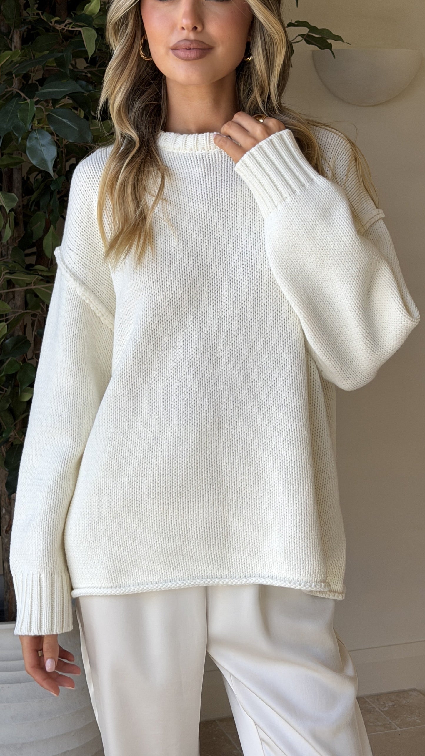 Hayden Knit Jumper - White
