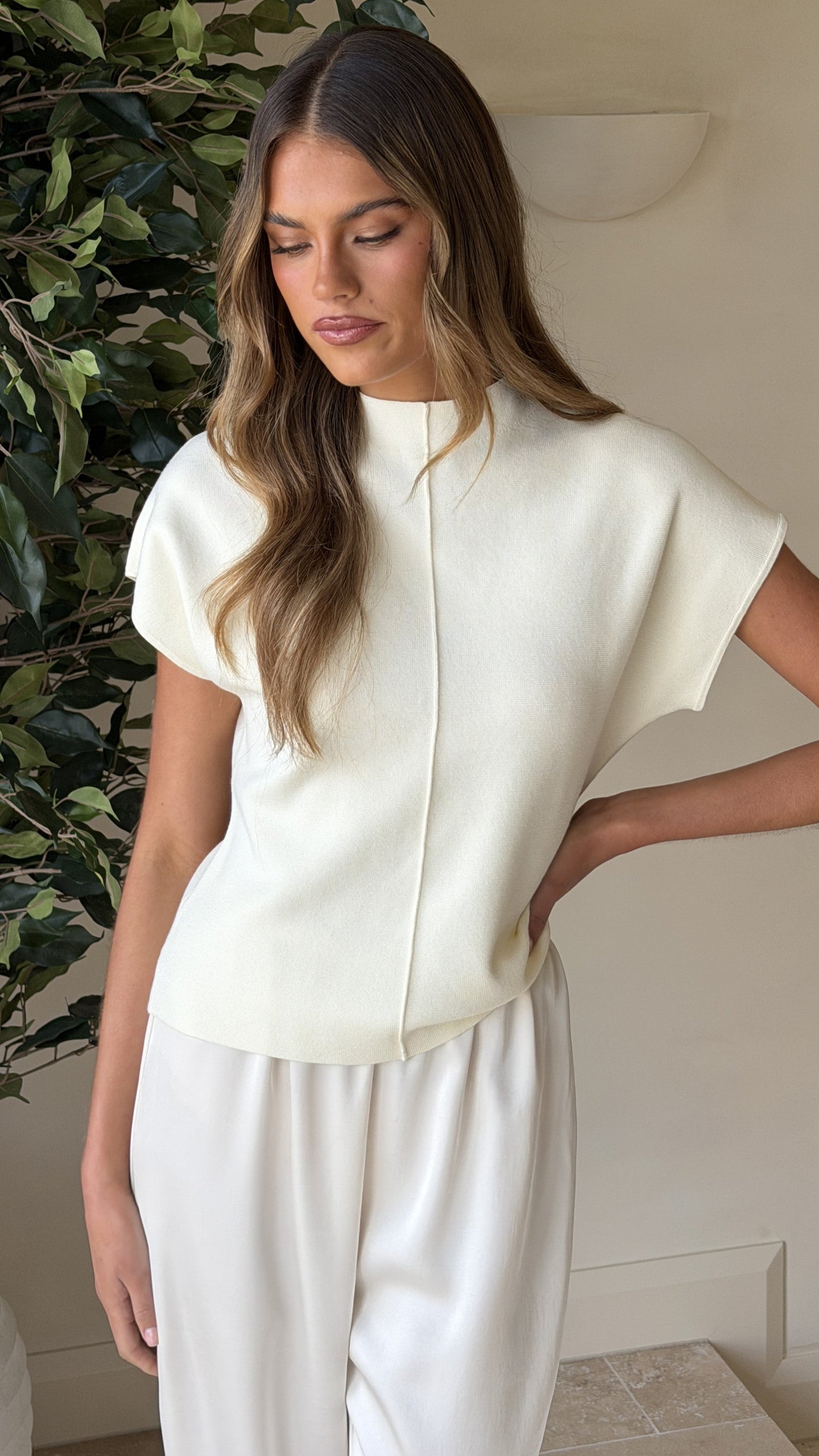 Shiloh Knit Top - Cream