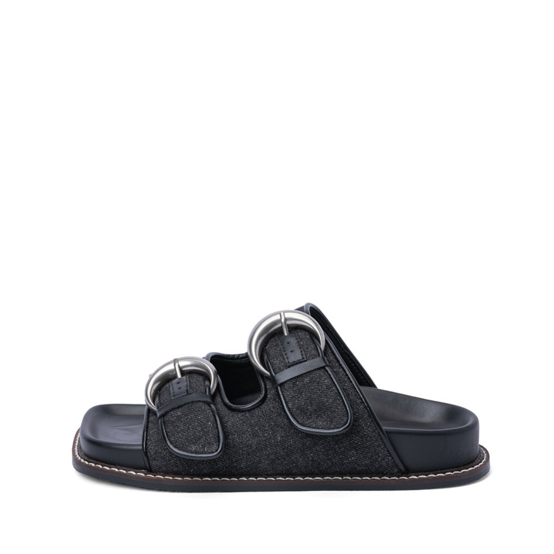 Casual Denim One-Line Beach Sandals