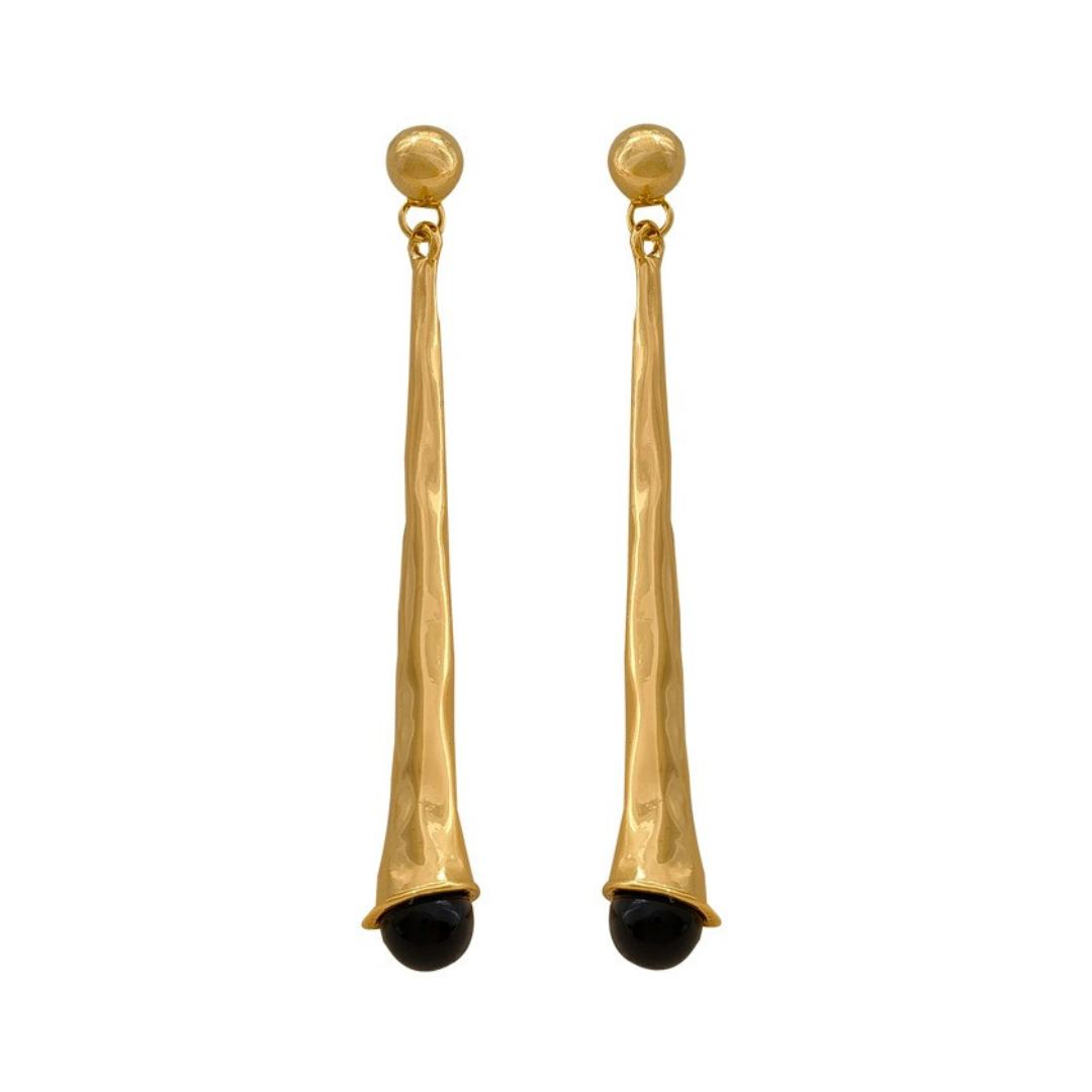 Pearl Geometric Metallic Earrings