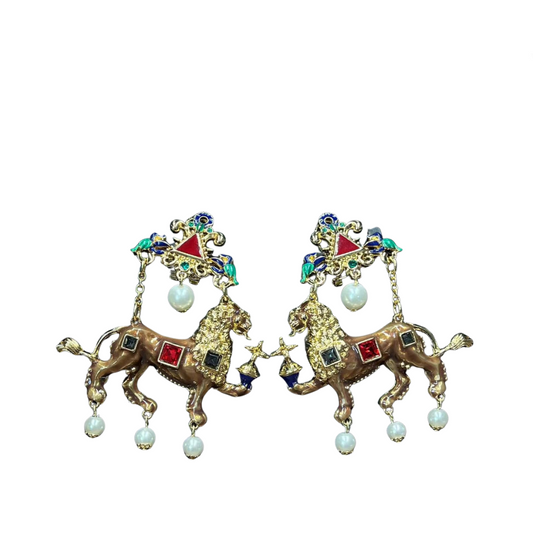 Vintage Animal Cartoon Multi Element Earrings