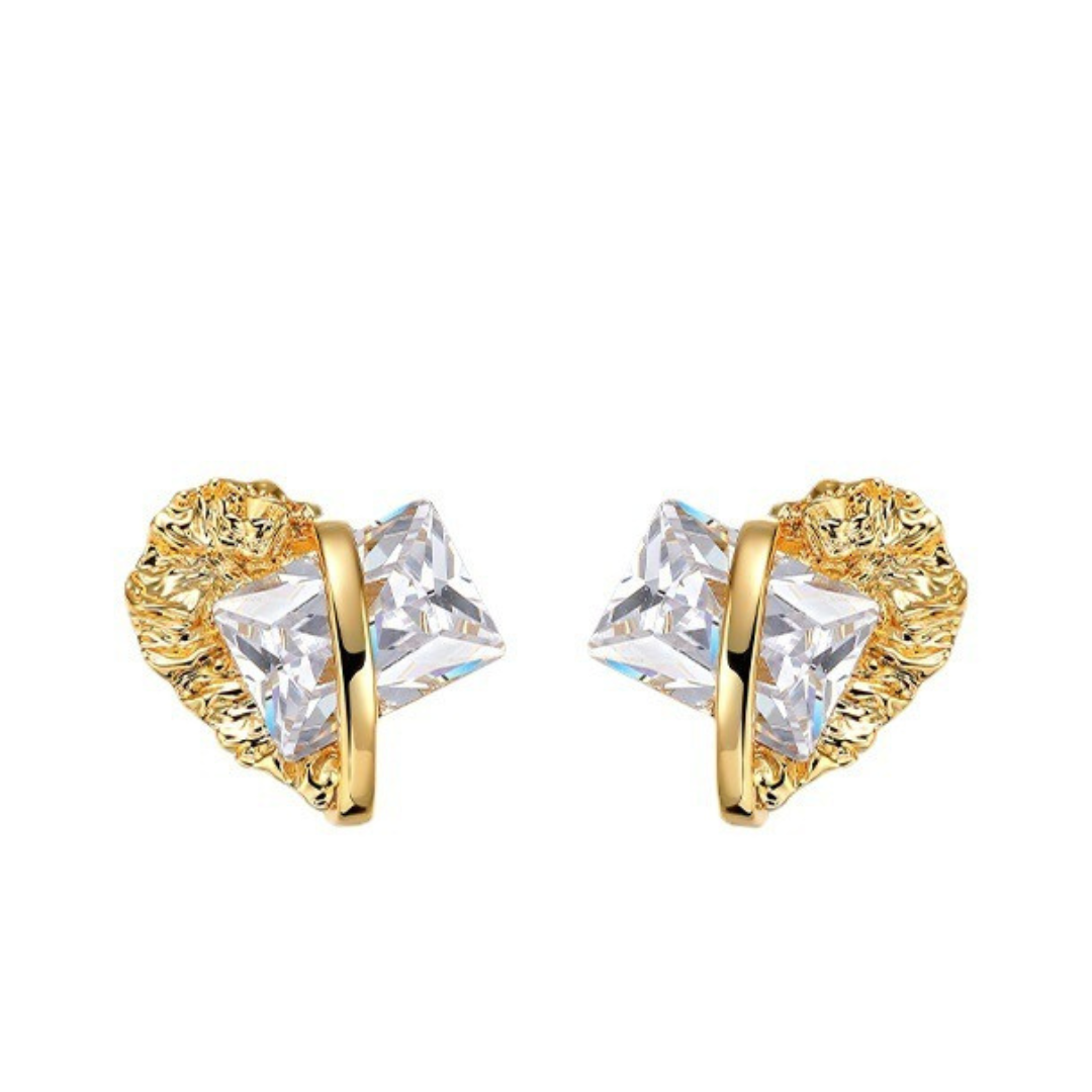 Geometric Zircon Earrings