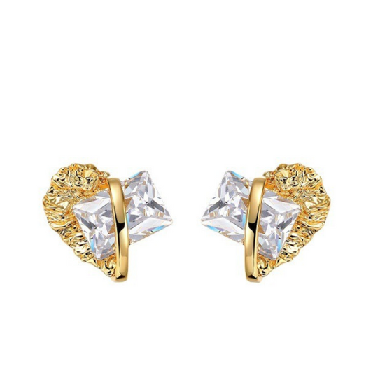 Geometric Zircon Earrings