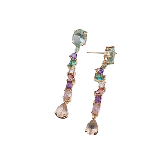 Water Drop Tassel Dangle Earrings