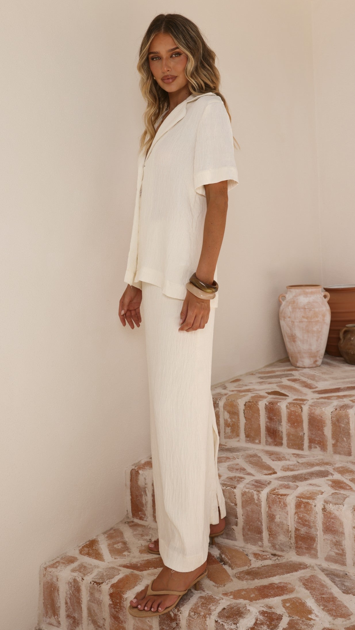 Razi Button Up Shirt - Ivory