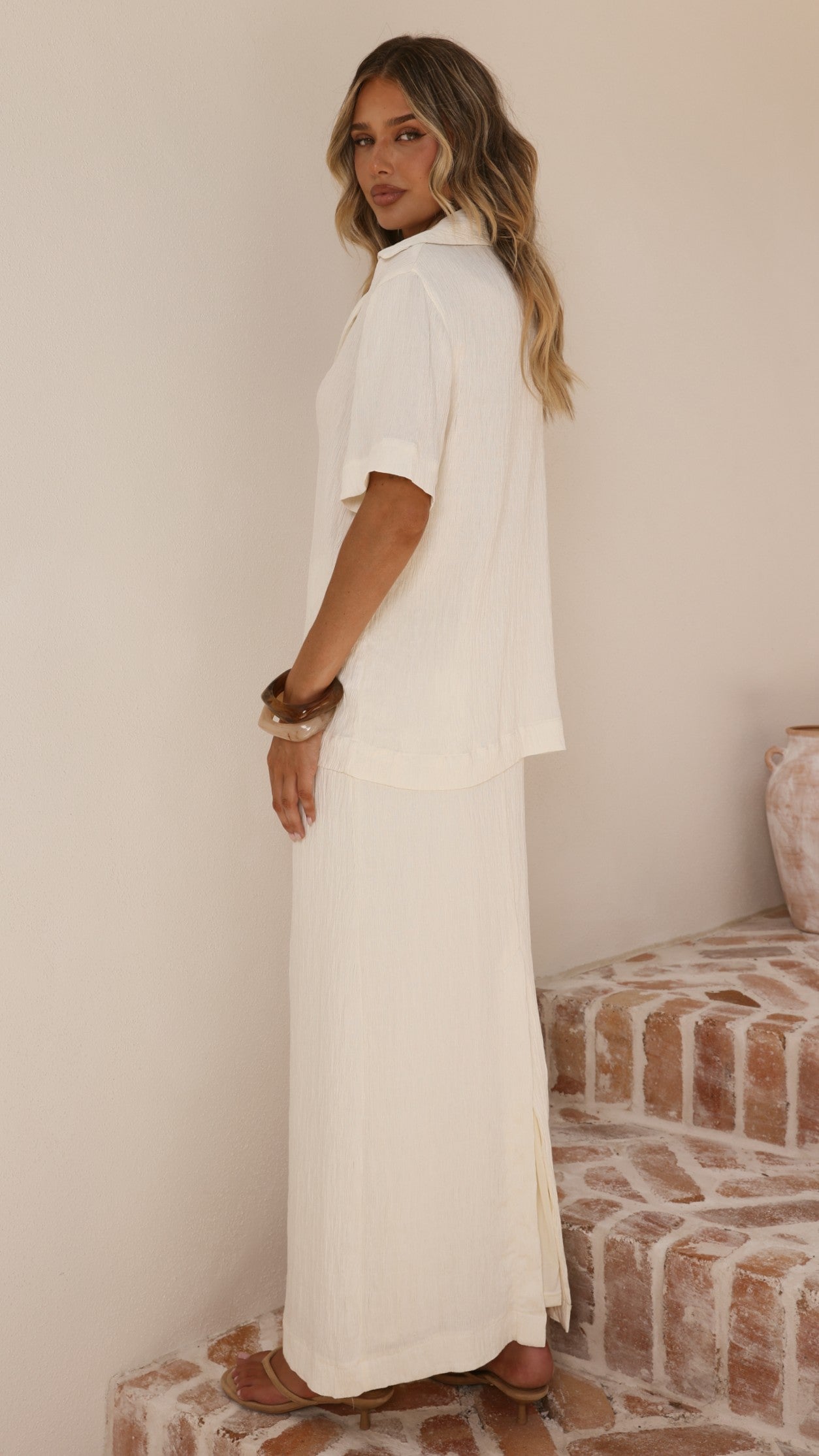 Razi Button Up Shirt - Ivory
