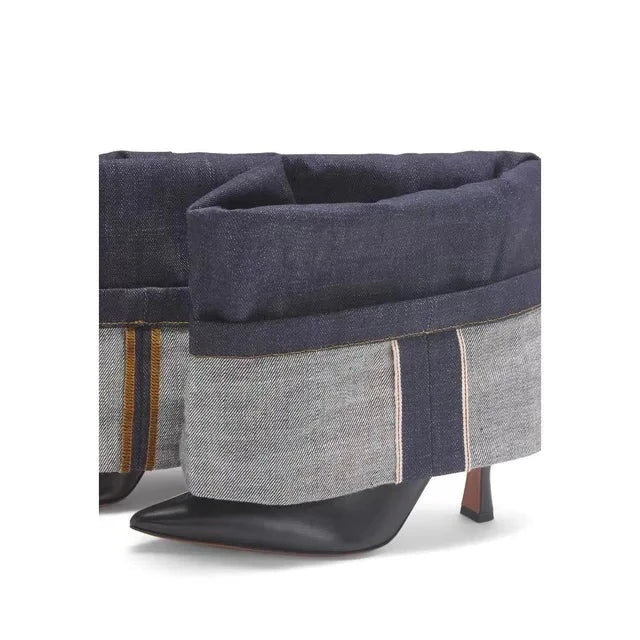High-Heels Denim Short Boots