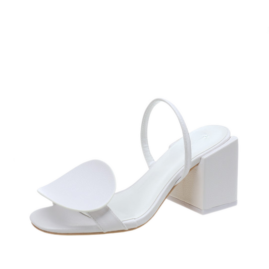 Chunky Heel Back Strap Open Toe Sandals