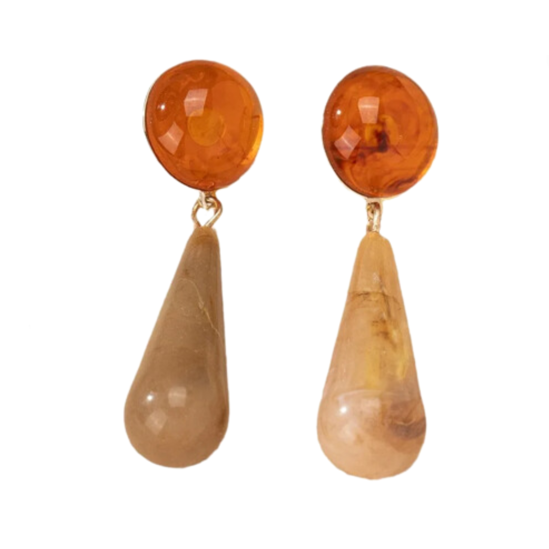 Resin Geometric Irregular Water Drop Acrylic Earrings