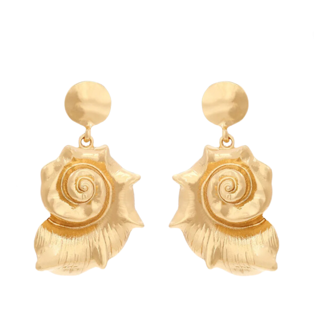 Alloy Conch Pendant Earrings