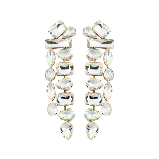 Sparkly Diamond Alloy Geometric Earrings