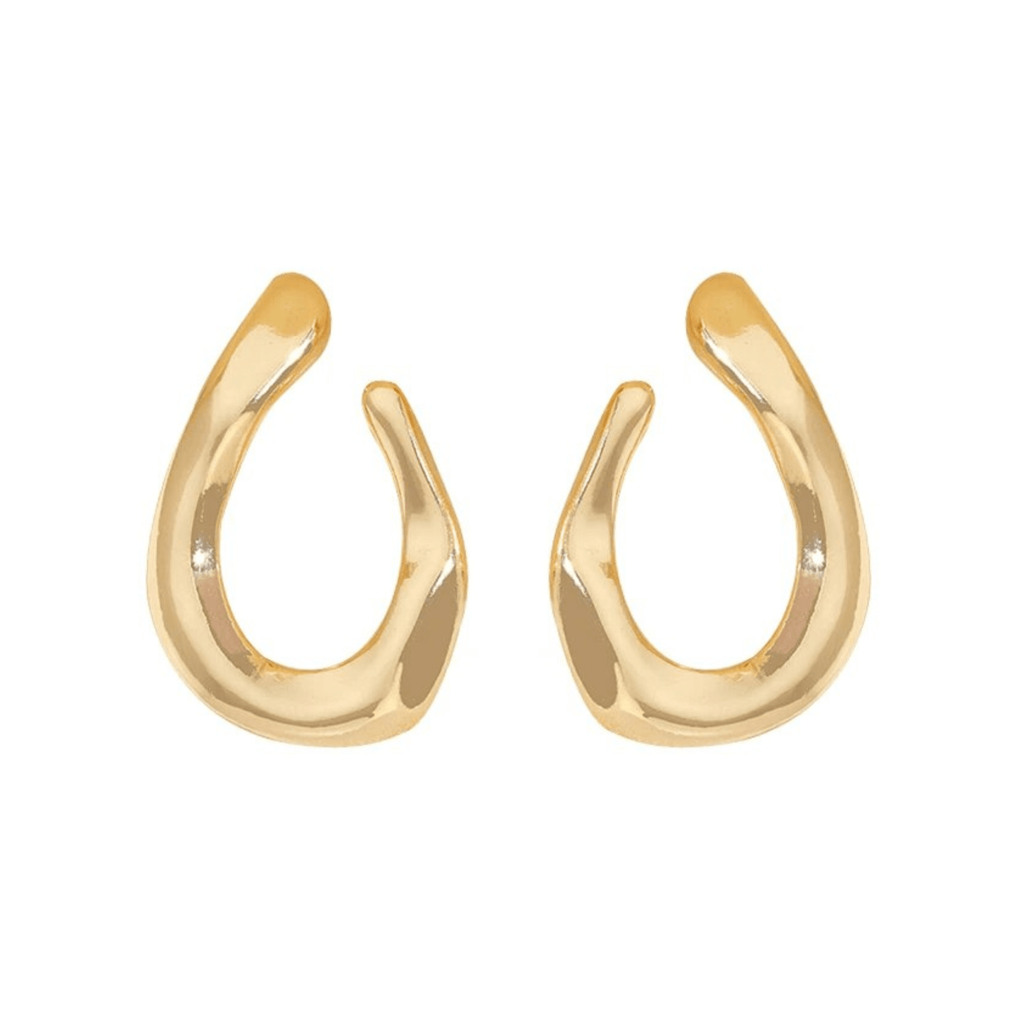 Warped Hook Stud Earrings
