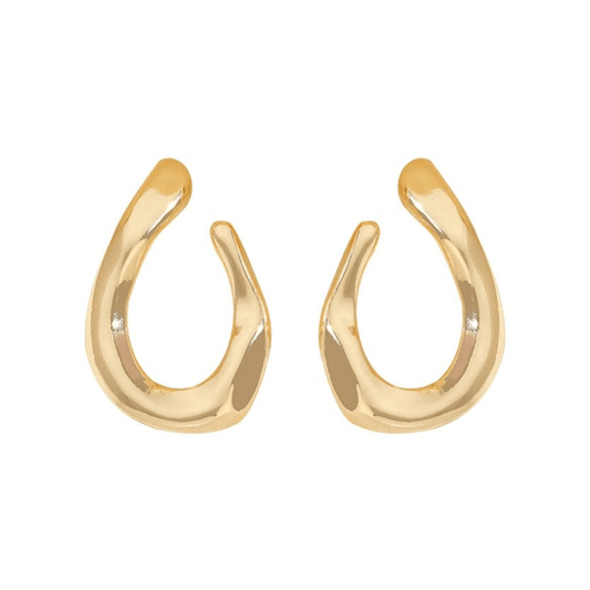 Warped Hook Stud Earrings